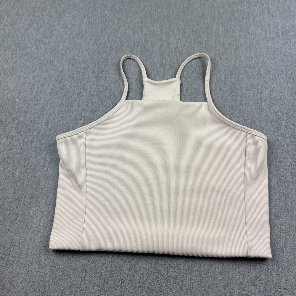 The North Face Tank Top Womens Small Beige Guide Forward Rib Tanklette Yoga